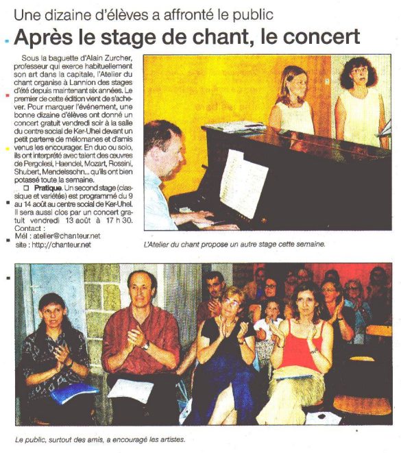 Ouest-France le 9 août 2004